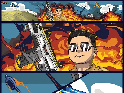 Youtube Banner Bandot Tv apex legends banner banner design cartoon cartoon art design design graphic game gamer gun illustration illustration art illustrator pubg vector vector art vector illustration war youtube youtube banner