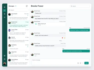 Chat UI - SaaS b2b chat chatting dashboard figma message messaging saas texting ui ux