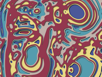 [7/100] Papercut style 100dayofpattern 100dayproject cut out depth graphicdesign paper art papercut pattern patterndesign patternoftheday staycreative surfacepattern the100dayproject the100dayproject2019 vectorart