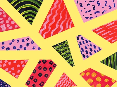[6/100] Random shapes painted pattern 100dayofpattern 100dayproject 100dayproject2019 abstract acrylic acrylic paint doodleart patterndesign patternoftheday randompattern staycreative surfacepattern the100dayproject the100dayproject2019