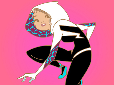 Spider Gwen character design design fan art illustration marvel spider gwen spider man