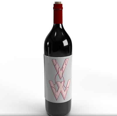 Wine Bottle - 3D Model 3d 3d art blender