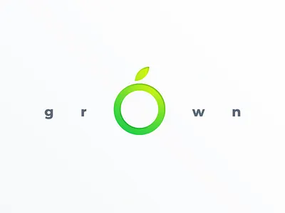 Grown Logo Design brand branding circle colorful design identity illustration logo nature simple ui vector