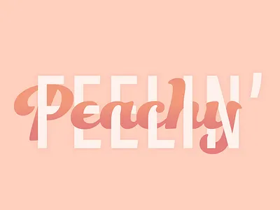 Feelin Peachy 🍑 70s cute dailychallenge handlettering lettering peach pretty script type typechallenge typedaily typography