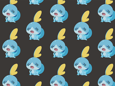 Sobble creature cute flat design illustration monster pokemon pokemongo pokemonswordandshield sad simple sobble water wet