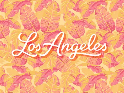 Los Angeles logotype california illustration lettering logotype losangeles palms pattern script tropical type