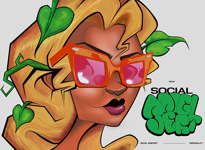 DIGITAL GRAFFITI ILLUSTRATION / YES IM SOCIAL AMBIVERT animation app art branding design graphic design illustration logo typography ui ux vector