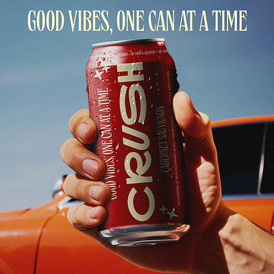 CRUSH Canned Wine Brand Identity brand design brand identity branding design graphic design illustration logo typography visual identity