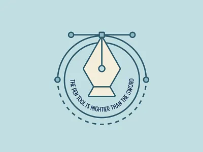 The Pen Tool badge badge design design font illustration illustrator modern pen tool type typography vector