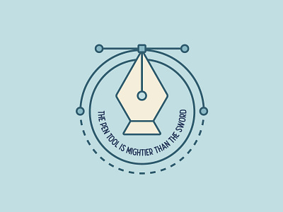 The Pen Tool badge badge design design font illustration illustrator modern pen tool type typography vector