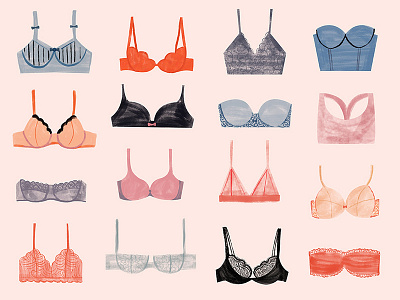 Lifestyle illustrations for Bustle.com editorial illustration gouache handmade illustration lifestyle millenial women
