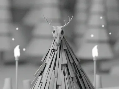 Sacrifice Clay c4d clay render cult deer sacrifice zbrush