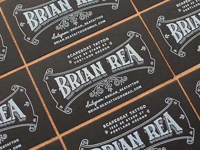 Letterpress business cards business card design lettering letterpress tattoo artist