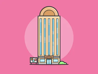 Hotel Building building construction flatdesign hotel illustration vector