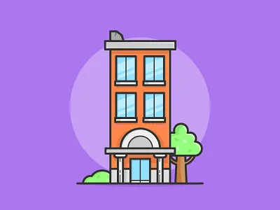 Apartment Building apartment building building design flat design flatdesign indonesia jakarta real estate vector