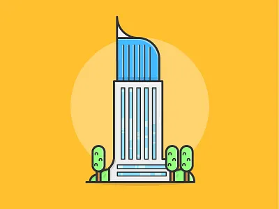 Wisma 46 Building building construction flatdesign illustration office skyscraper vector