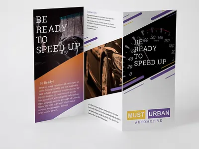 Automotive flyer design brochure corporate flyer design three fold