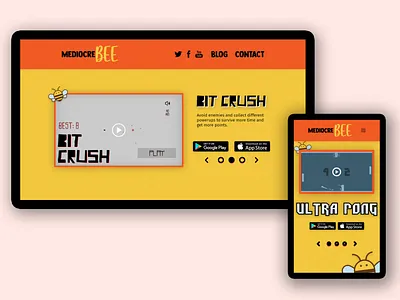 Mediocre Bee - Landing page branding dailyui design ui ui ux ux web website