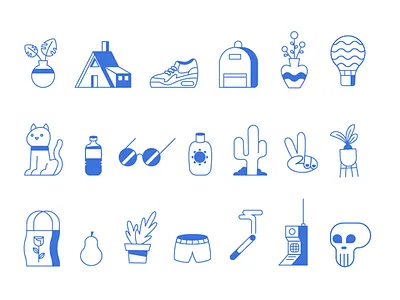 Icons air max equipment hot day icons music festival succulents summer sun glasses vibes