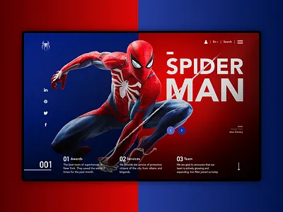 Spider Man branding colors design hero hero banner hero section interface main page main screen minimal product product design product page spider man ui ui ux ux web webdesign website