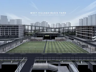 West village architecture chengdu city illustration village