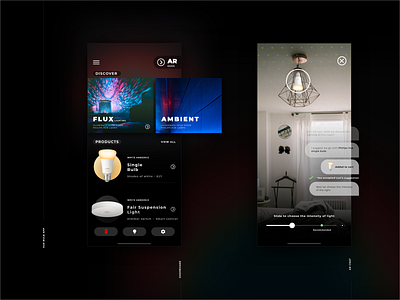 E-Bulb App augumented chat chatbot dashboard ebulb hue light settings app reality ui pack