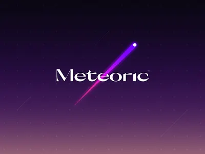 Meteoric logo brand identity branding design logo typography