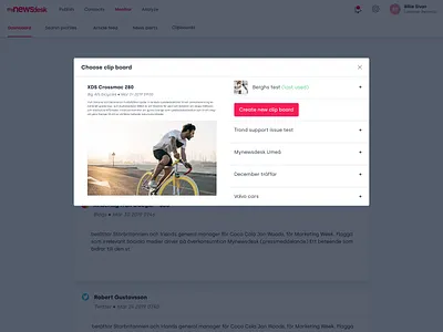 Article Feed Clip Board Modal card design cards design ui ux web