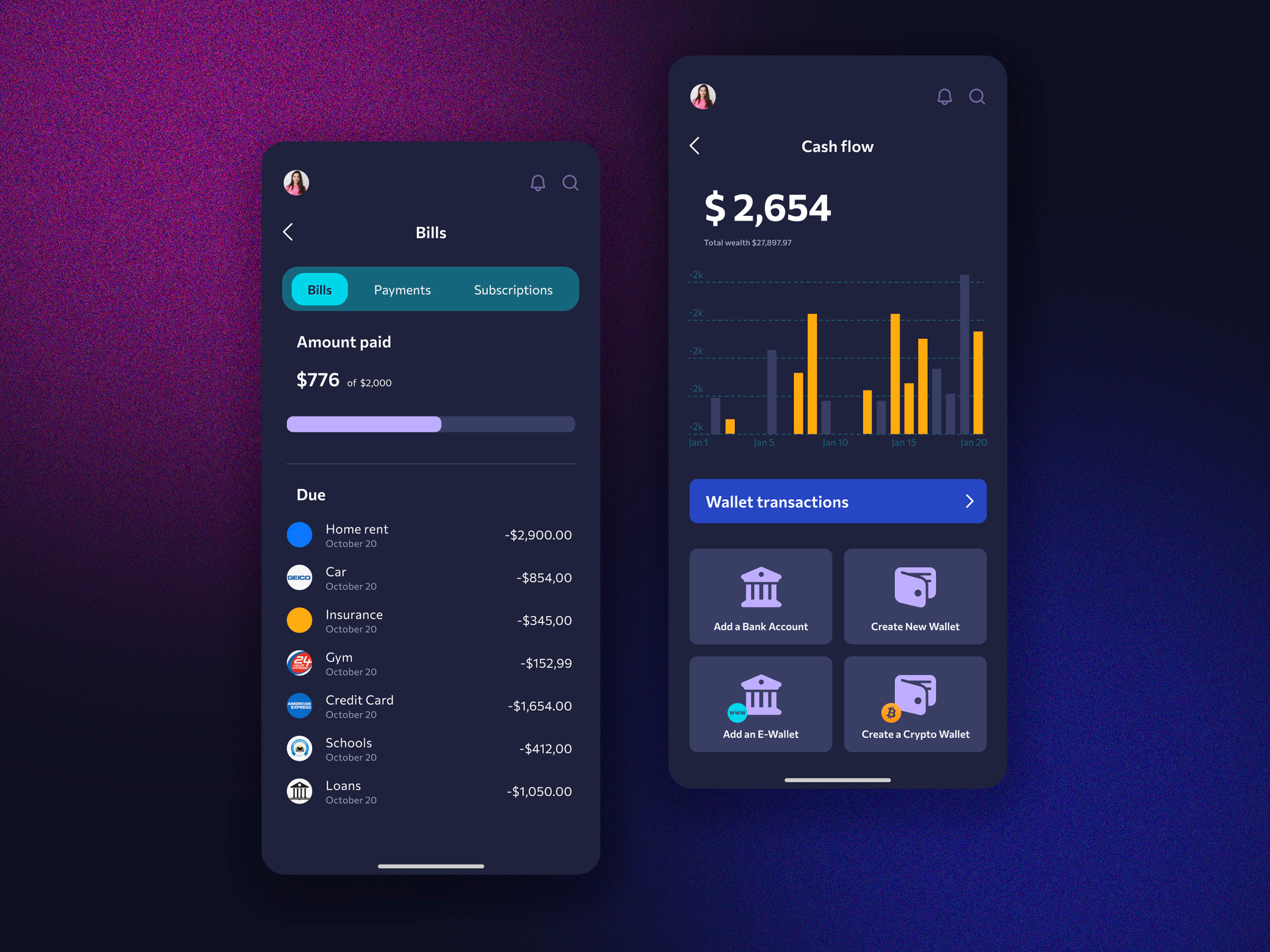 Expense Tracker App by LookFar Labs on Dribbble