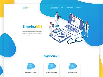 Medical Information System Landing Page design illustration landing page medical shot ui ux web website