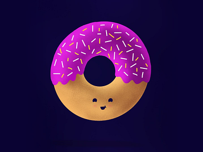 Doughnut topping apple clean design doughnut illustration ipad ipadpro magenta procreate procreate app simple sprinkles topping