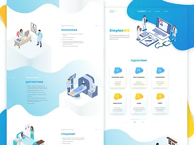 Medical Information System Landing Page design illustration landing page medicine shot ui ux web website