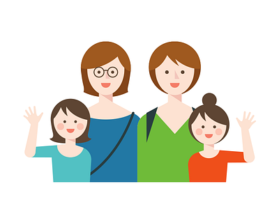 Travel character children family illustration travel