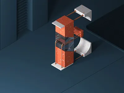 E - 36DAYS OF TYPE 3d artwork c4d cgi cinema4d clean composition glass illustration isometric setdesign texture