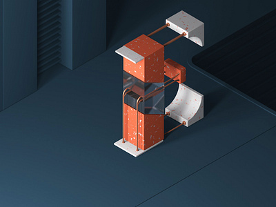 E - 36DAYS OF TYPE 3d artwork c4d cgi cinema4d clean composition glass illustration isometric setdesign texture