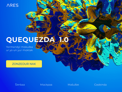 Quequezda 3d abstract ares header illustration shlerba ui web