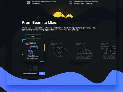 🎮 Live game streaming platform : About about arrows control dark interface home illustration interaction landing page live presentation streaming app user experience user interface web design