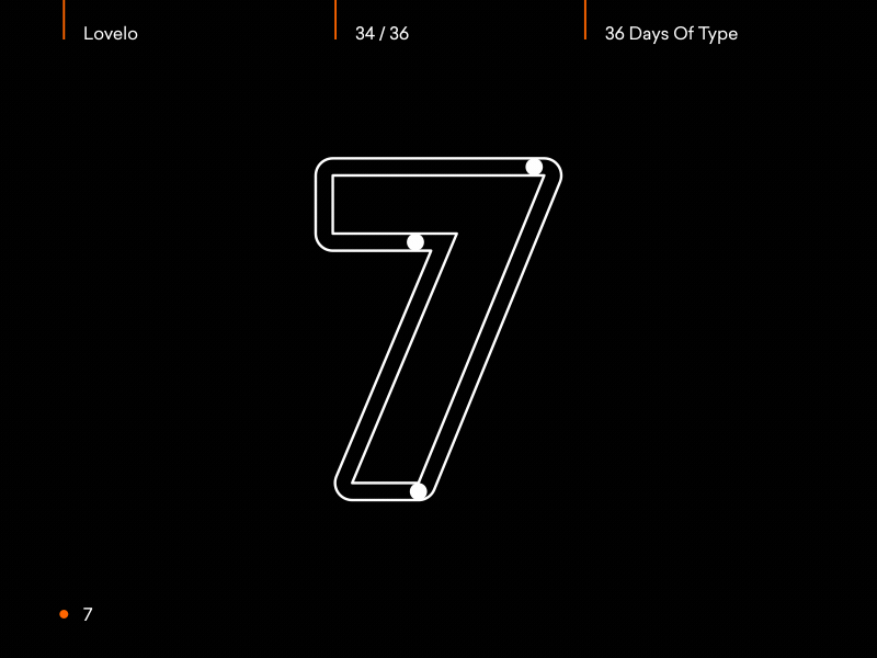 Day 34/36 - 7 36daysoftype after effects animated animation animography font gif kinetic loop lovelo motion type typeface typography