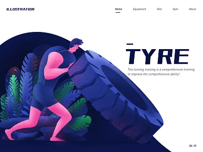 Type design illustration ui