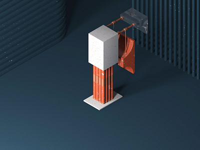 F - 36DAYS OF TYPE 3d art artwork c4d cgi cinema4d clean composition glass illustration isometric modeling setdesign texture