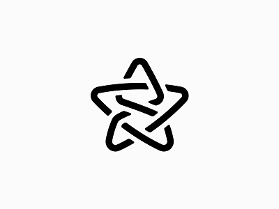 Star & Rocket astronaut cosmos icon launch line logo planet rocket sky star symbol universe