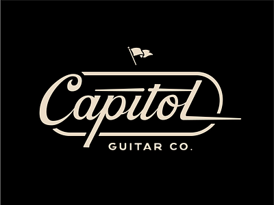 Capitol Guitar Co. branding design guitar illustration logo typography vintage