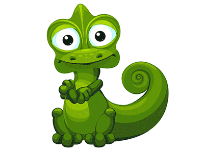 Chameleon cartoon art design flat icon identity illustration illustrator minimal vector