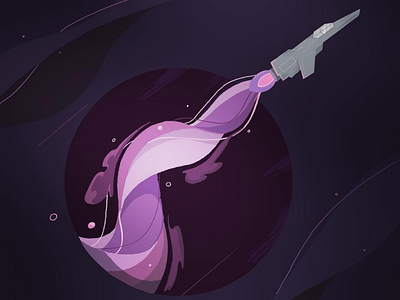 Discovering new spaces illustration space space travel spaceship spaceships universe