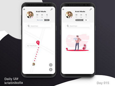 Daily UI #015 On/Off app clean design on and off onoff profile simple tracing track tracking ui ux