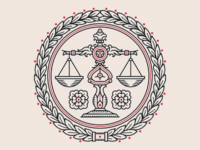 I Heart Justice Poster - Preview illustration justice monoline poster scales social texas