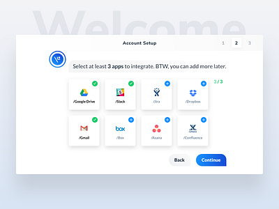 AI Onboarding artificial intelligence chat clean onboarding product ui wizard