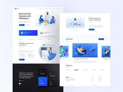 WPbuilders.co business business landing page clean clean web design creative envato hero header illustration landing page minimal template theme themeforest tranmautritam ui design web design web designer web developer wordpress wordpress development