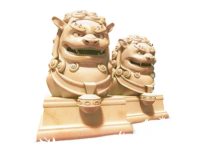 Lion Guardians 3d 3dartist game gameart illustration maya mobile