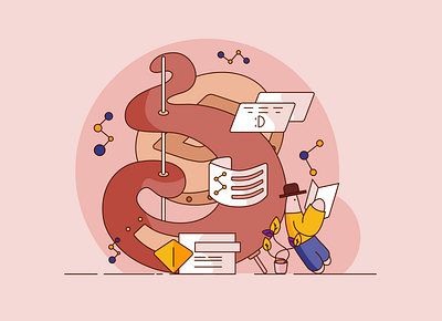 Blockchain illustration illustration